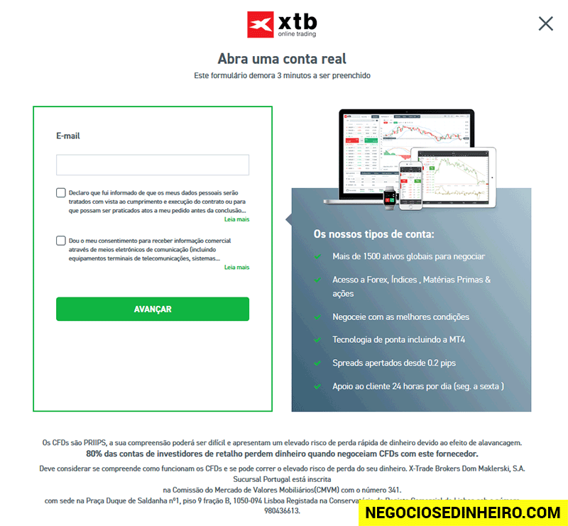 Como abrir conta XTB