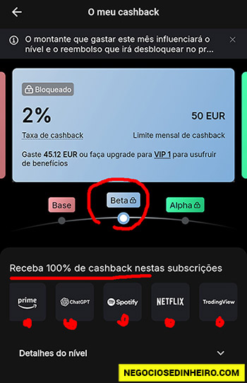 Cashback subscrições na app Bybit App Bybit cashback