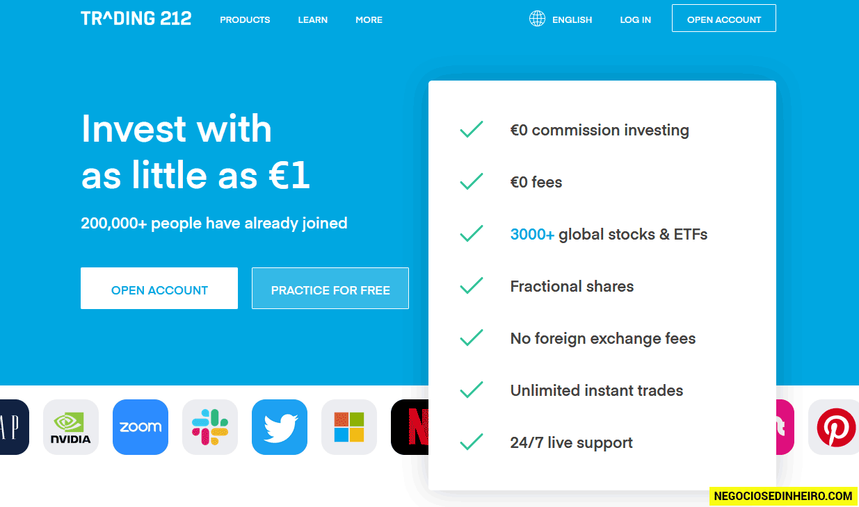 Como abrir conta na corretora Trading 212
