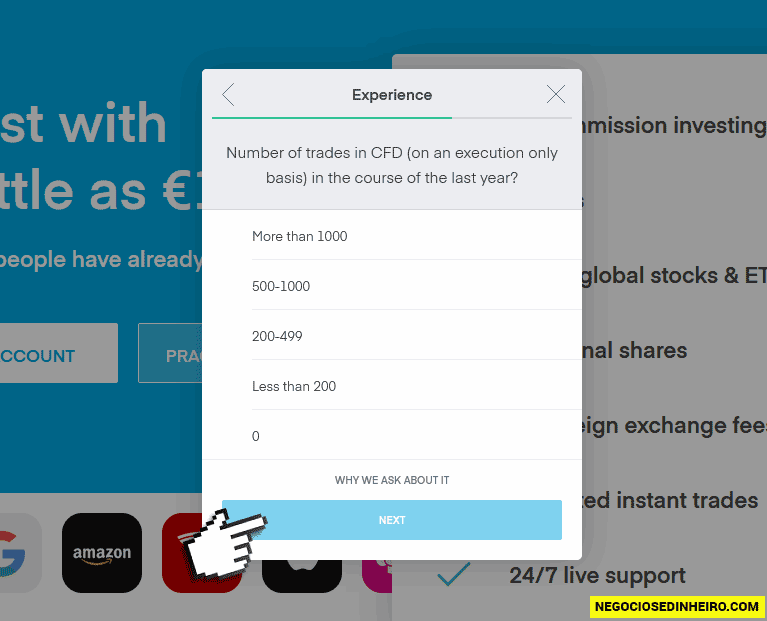 Como abrir conta na corretora Trading 212