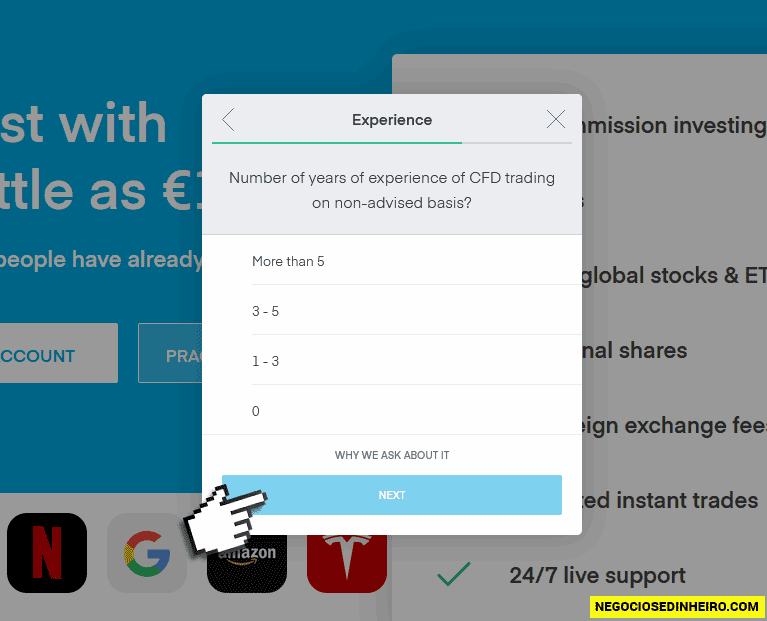 Como abrir conta na corretora Trading 212