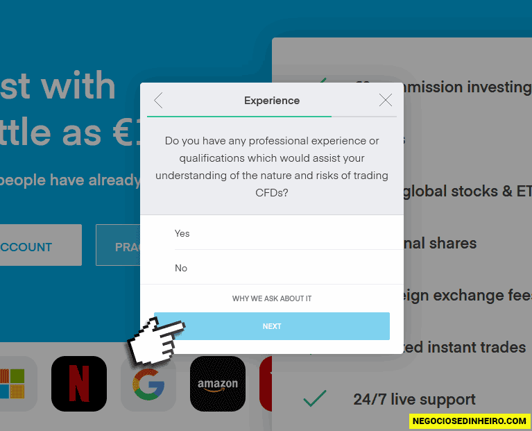 Como abrir conta na corretora Trading 212