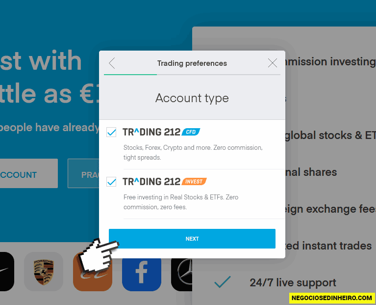 Como abrir conta na corretora Trading 212