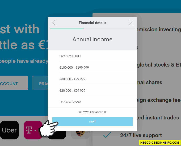 Como abrir conta na corretora Trading 212