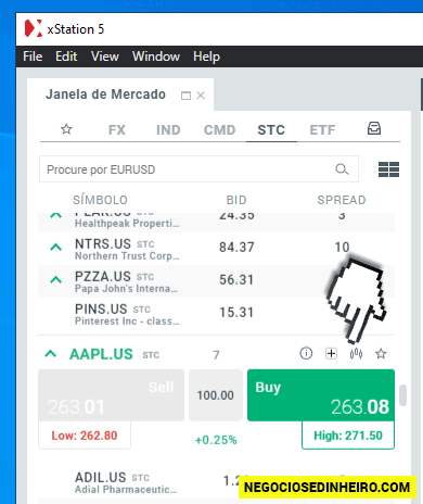 Como comprar ações da Apple