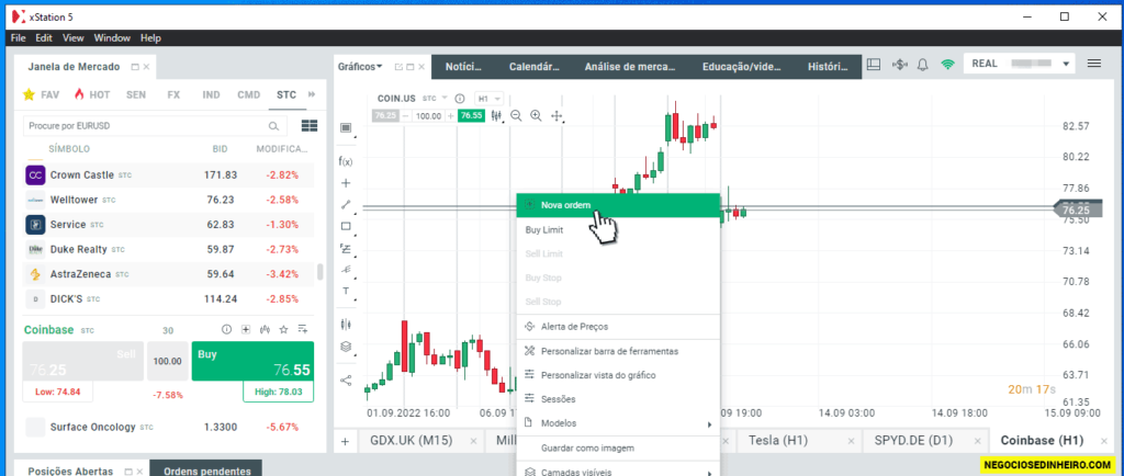 Como comprar ações Coinbase