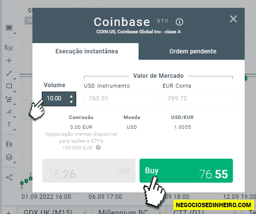 Como comprar ações Coinbase