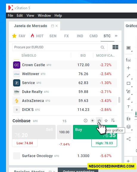 Como comprar ações Coinbase