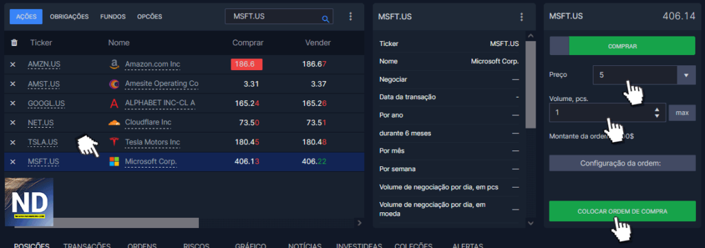 Como comprar ações na Freedom24