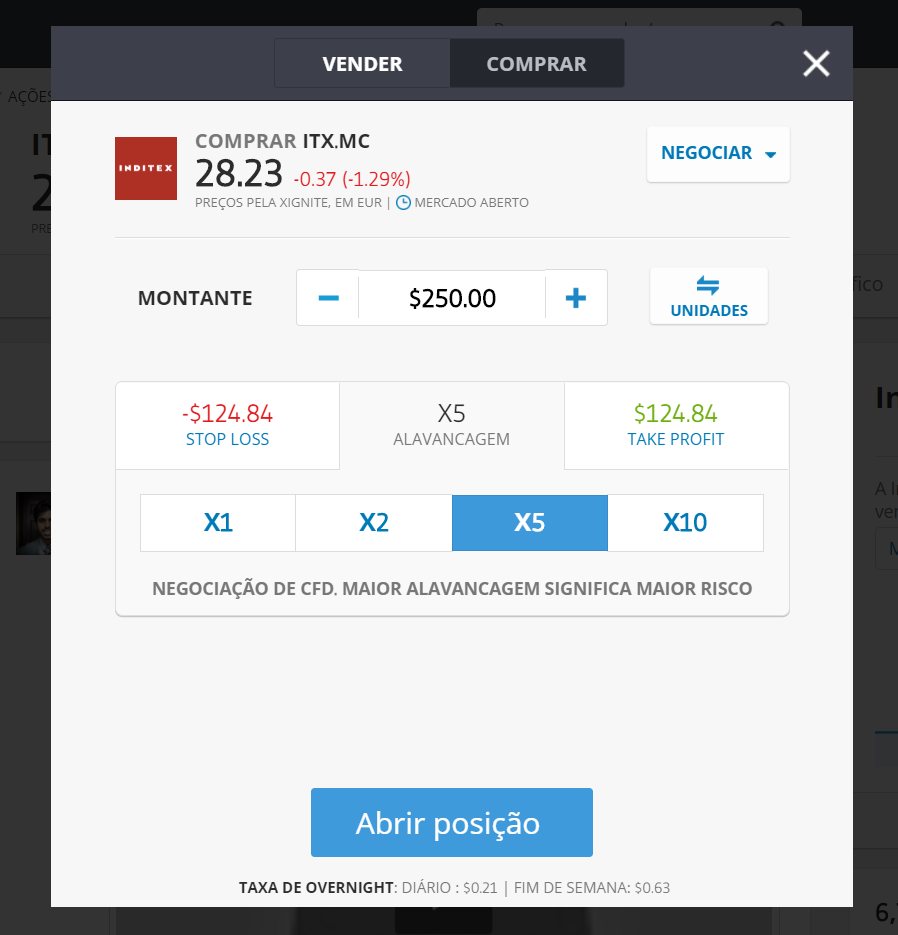 Como comprar ações da Inditex