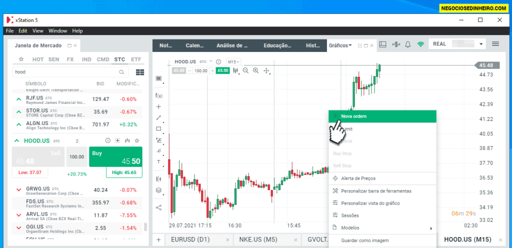 Como comprar ações da Robinhood