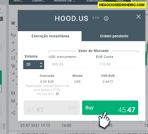 Como comprar ações da Robinhood