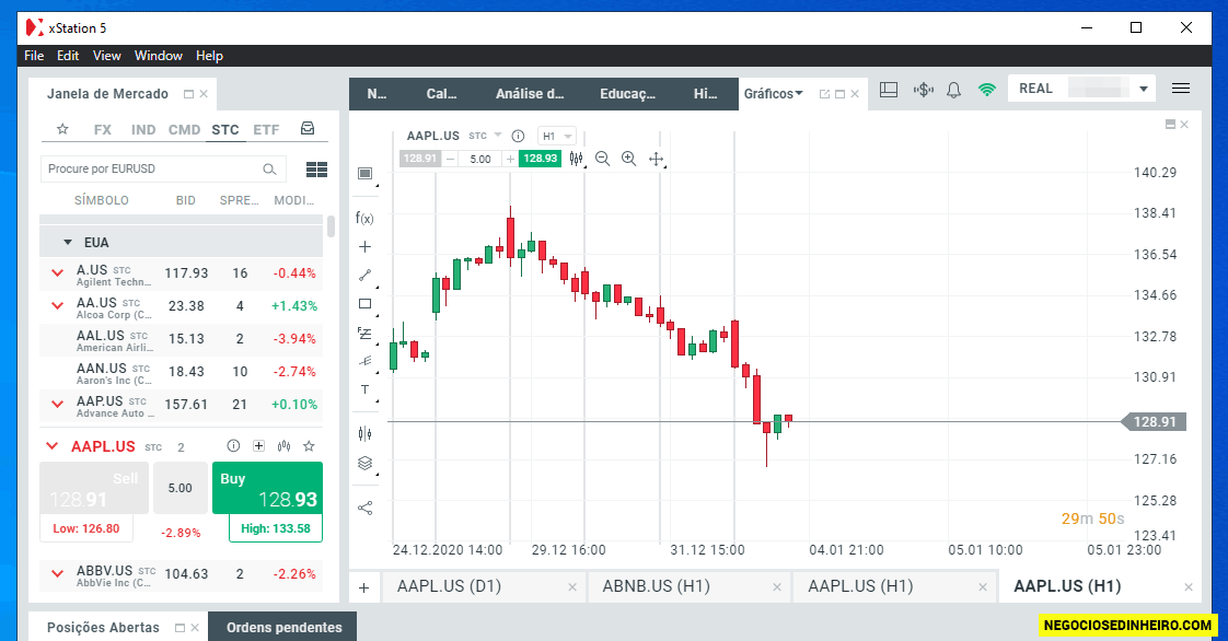 Passos para comprar ações na XTB