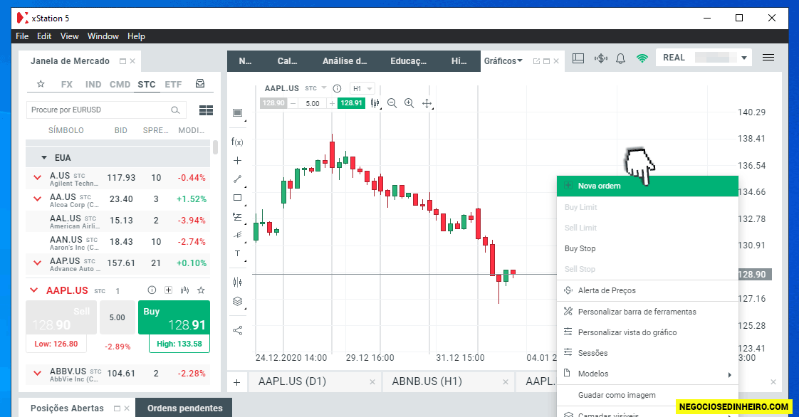 Passos para comprar ações na XTB