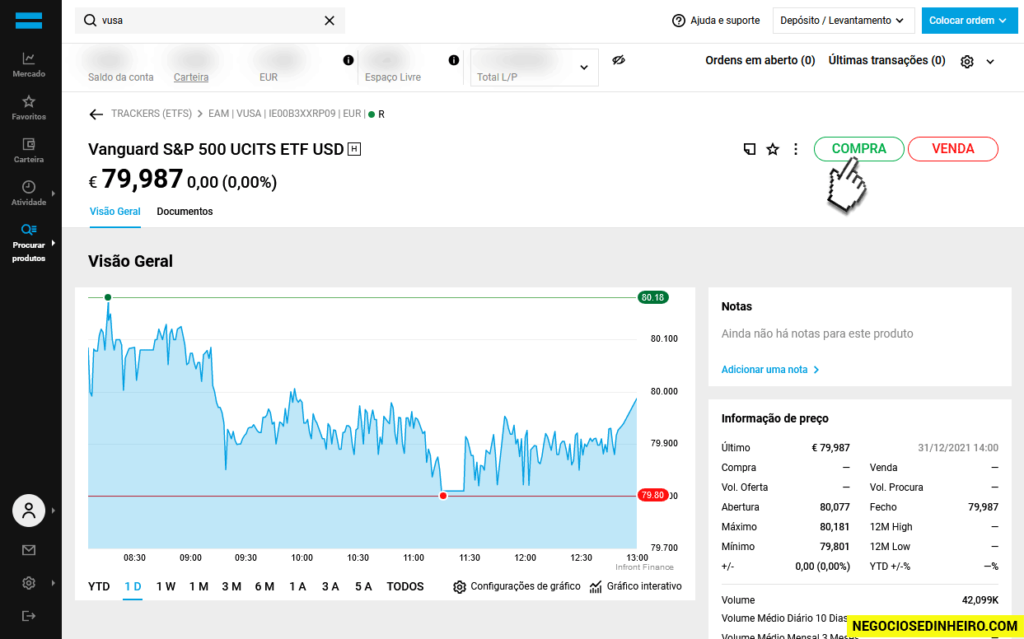 Como comprar ETF S&P 500 Grátis