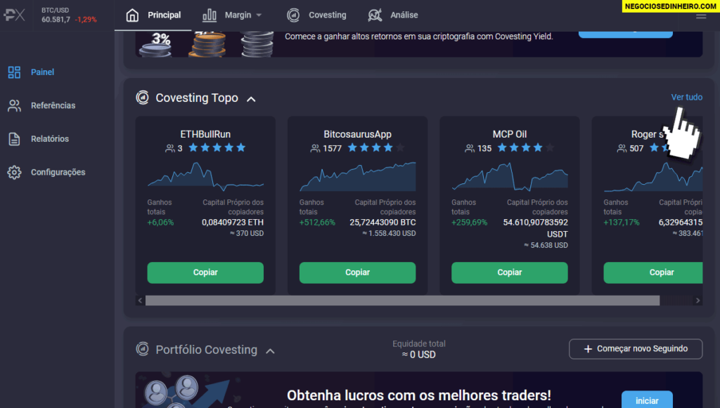 Como copiar traders de criptomoedas