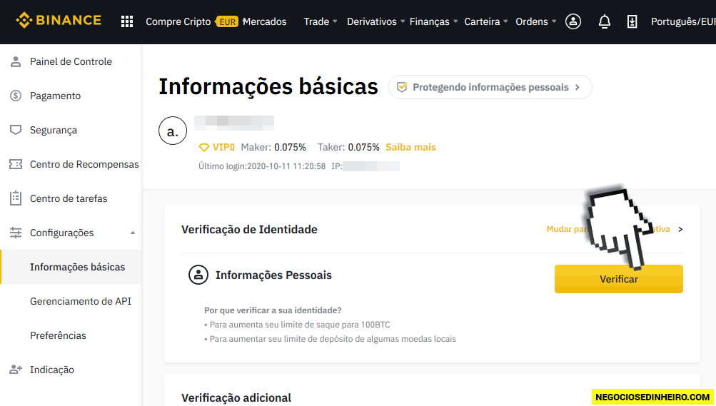 Como criar conta na Binance