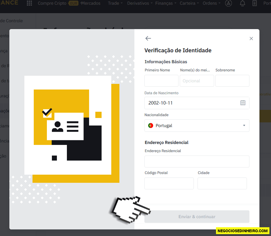 Como criar conta na Binance