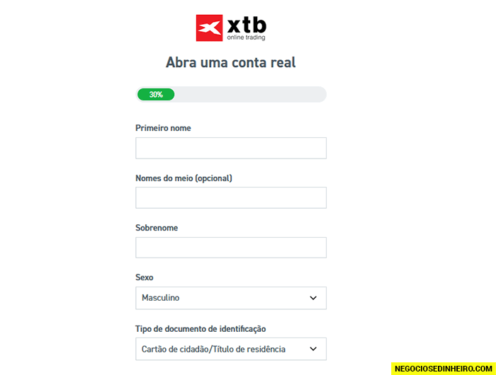 Como criar conta na XTB