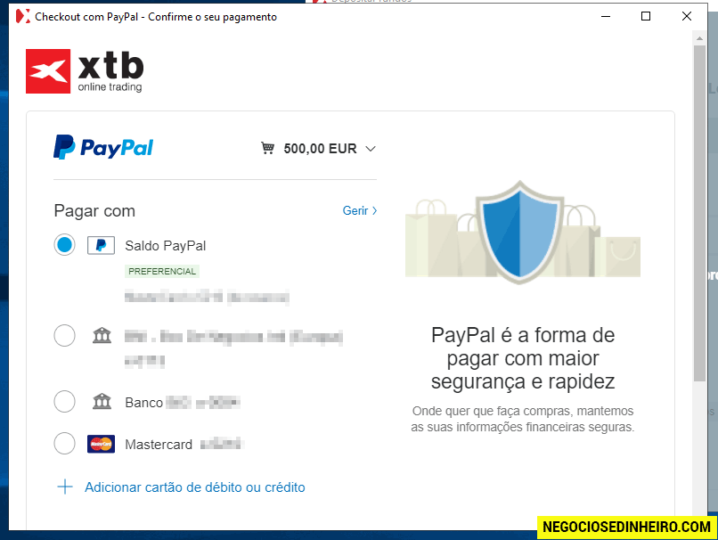 Como depositar dinheiro na XTB