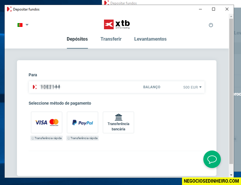 Como depositar dinheiro na XTB