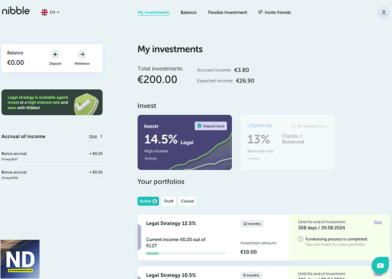 Como funciona P2P Nibble Finance