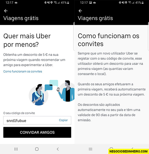 Como ganhar viagens UBER