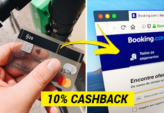 Como receber 10% cashback N26 e Booking.com