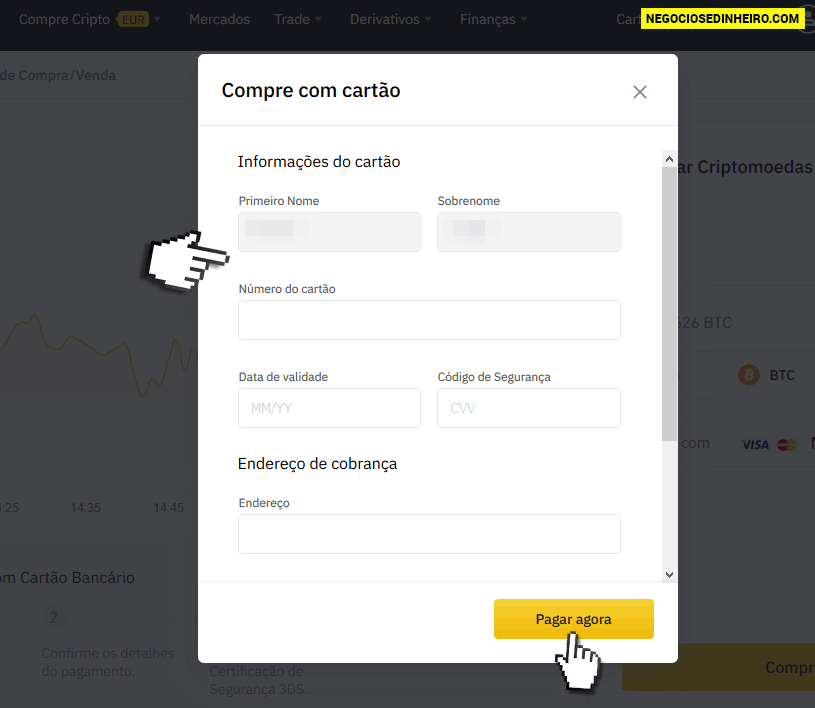 Como comprar Criptomoedas na Binance