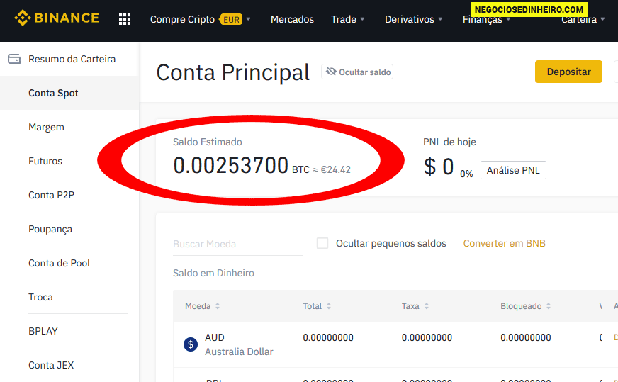 Como comprar Criptomoedas na Binance