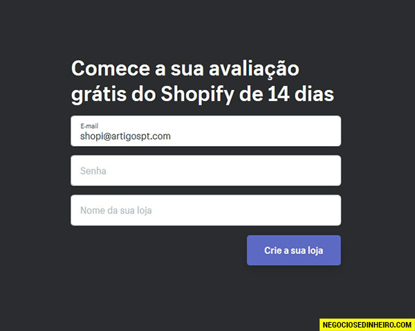 Como criar uma loja shopify