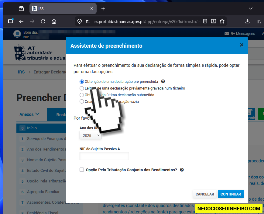 Declaração IRS na XTB