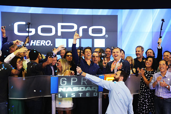 Entrada da GOPRO na Bolsa de Valores NASDAQ