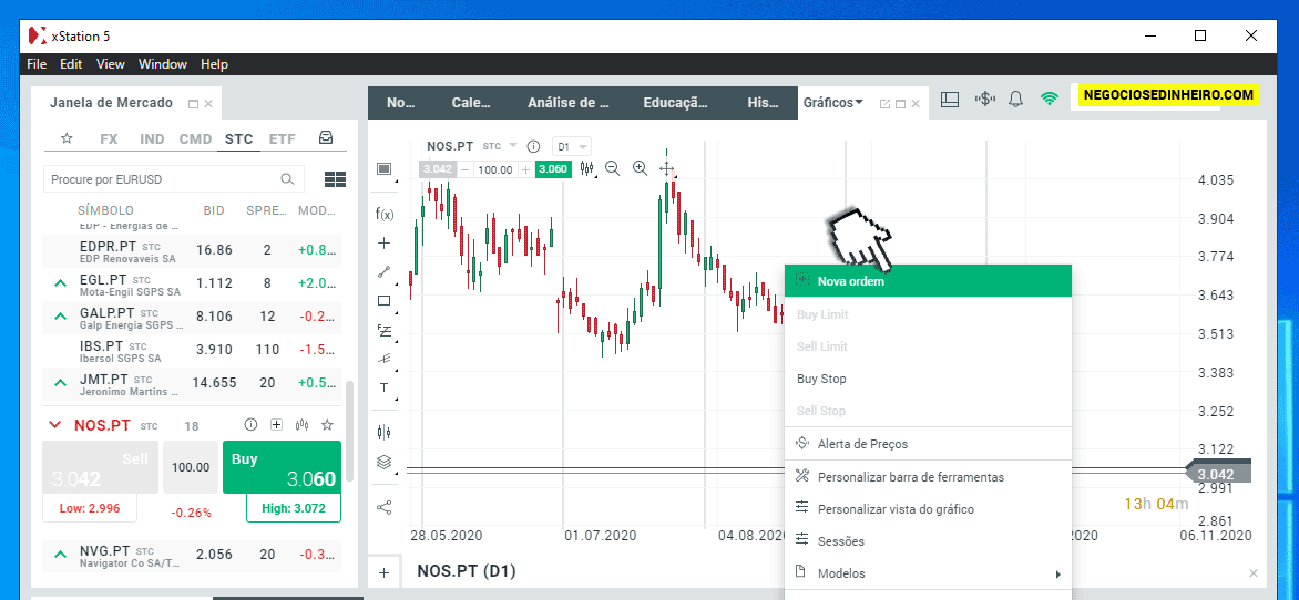 Como investir com comissões grátis na Bolsa de Valores de Portugal