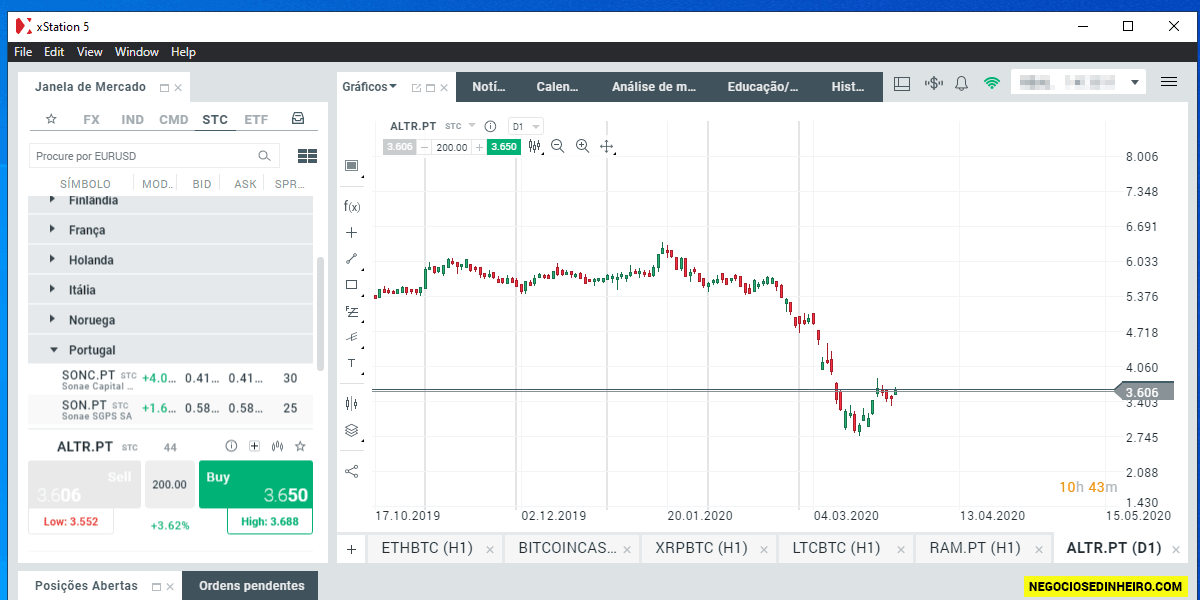 Investir na Bolsa de Valores com a XTB