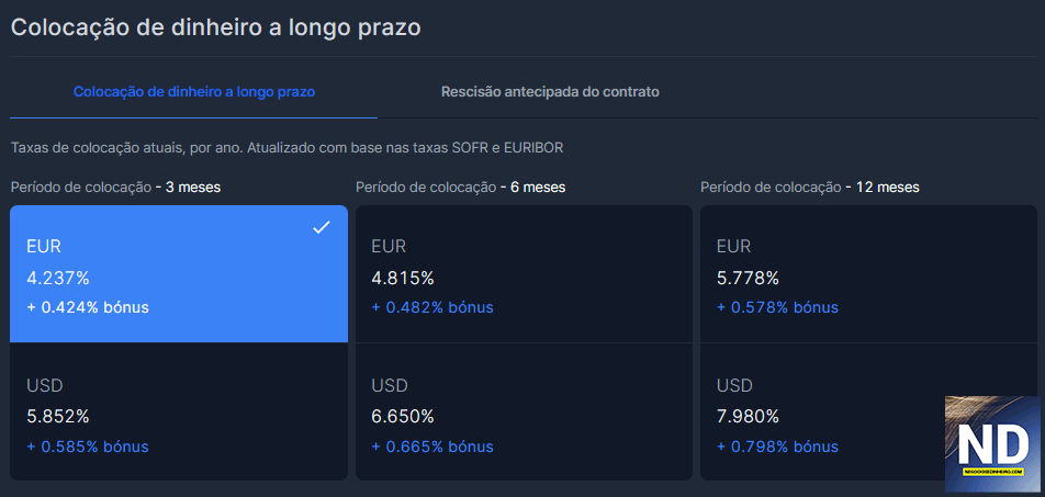 Juros pagos corretora Freedom24