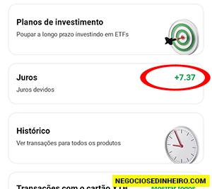 Juros sobre o saldo não usado na corretora XTB