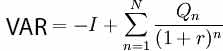 fórmula de cálculo VAR